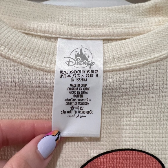 Disney Parks Chip N’ Dale Flower Better Together Long Sleeve Top Waffle Knit - Picture 3 of 5